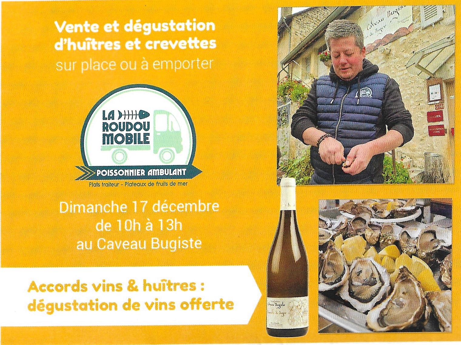 Vente et Dégustation d’huîtres et crevettes