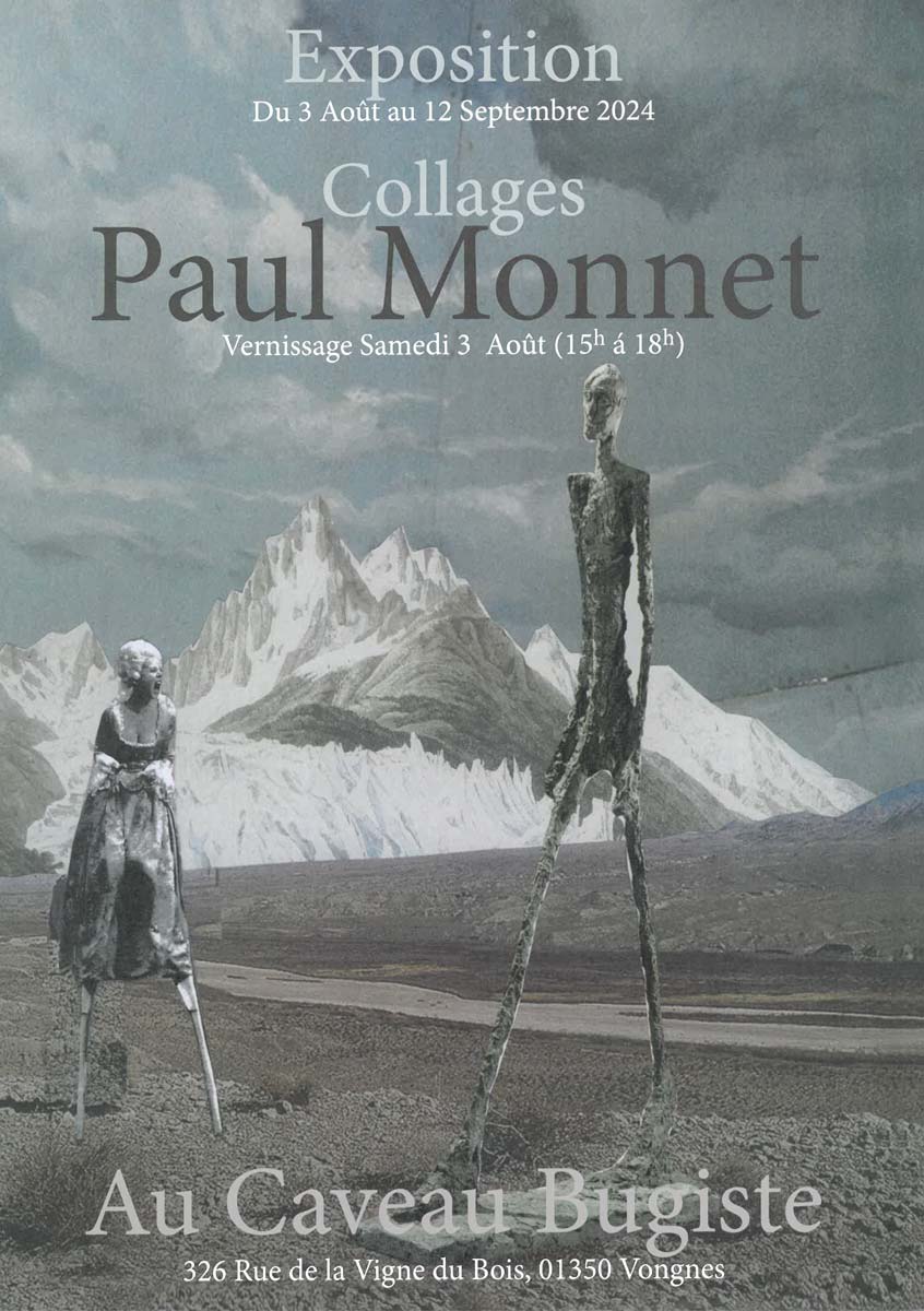 Venez découvrir la nouvelle exposition de collages réalisés par Paul Monnet.
