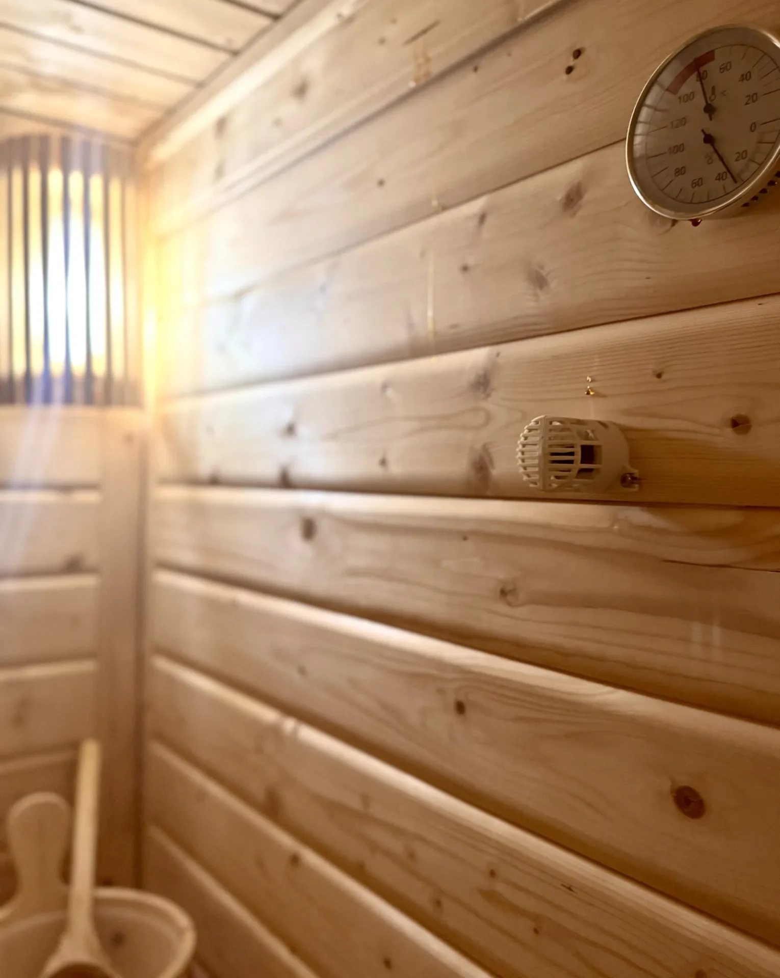Intérieur bois du sauna